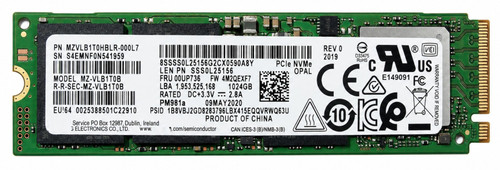 MZVLQ1T0HALB - 1TB M.2 2280 NGFF PCIe NVMe Gen3x4 Solid State SSD