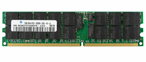 M393T5750CZ0-CCC - 2GB PC2-3200R-2RX4 400MHz DDR2 ECC Registered 2Rx4 240-Pin Server Memory