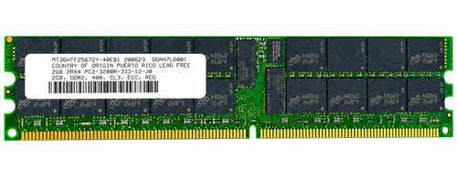 MT36HTF25672Y-40EB1 - 2GB PC2-3200R-2RX4 400MHz DDR2 ECC Registered 2Rx4 240-Pin Server Memory