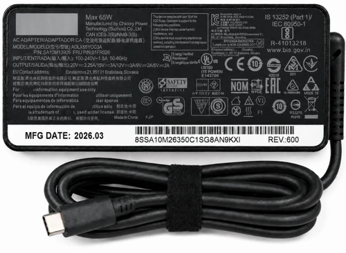 SA10R16920 - 65W USB Type-C AC Adapter Charger for ThinkPad X1 Carbon L380 L480 L580 Chromebook C330 C630 C930 Yoga C930 C940 720 730 910 920