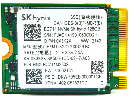 HFM128GDGTNG-87A0A - 128GB PCIe NVMe M.2 2230 Gen3x4 Solid State SSD Drive