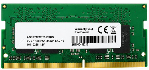 KN.8GB0C.008 - 8GB PC4-2133P DDR4-2133 1Rx8 260-Pin Non-ECC Unbuffered SODIMM Laptop Memory