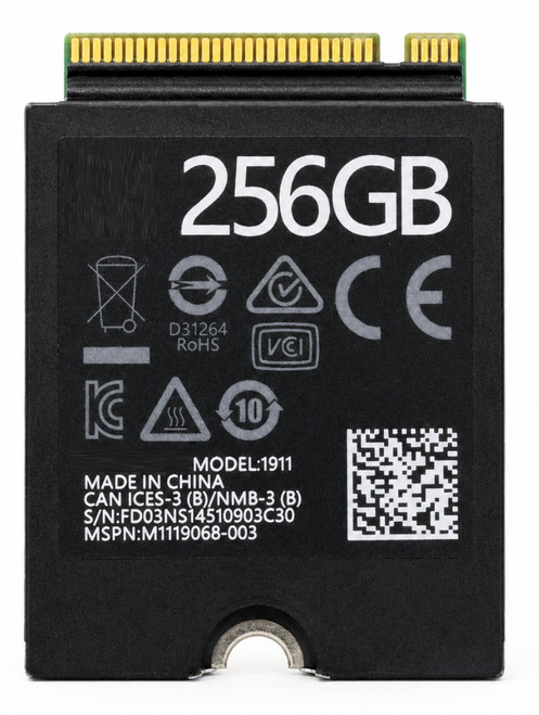 M1162576-001 - 256GB M.2 2230 PCIe NVMe Gen3 SSD for Laptops Tablets Handheld Gaming PCs and Mini PCs