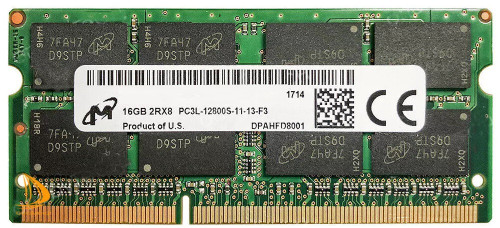 CT204864BF160B - 16GB DDR3L-1600 PC3L-12800S 1.35V CL11 204-Pin SO-DIMM Laptop Memory RAM