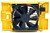 Fanuc A02B-0260-C021 - 92x25mm 24V Cooling Fan Assembly Yellow Bracket + A90L-0001-0488 For Fanuc CNC Robot Control Cabinets
