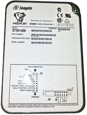 Seagate ST39140N - 9.1GB 7.2K SCSI 50-PIN 3.5" Hard Disk Drive (HDD)