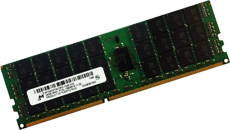 Servers - ECC Registered: Hewlett-Packard (HP) 700404-S21 - 24GB (1X24GB) 1333Mhz 3RX4 PC3L-10600R ECC Low Volatage Registered Memory