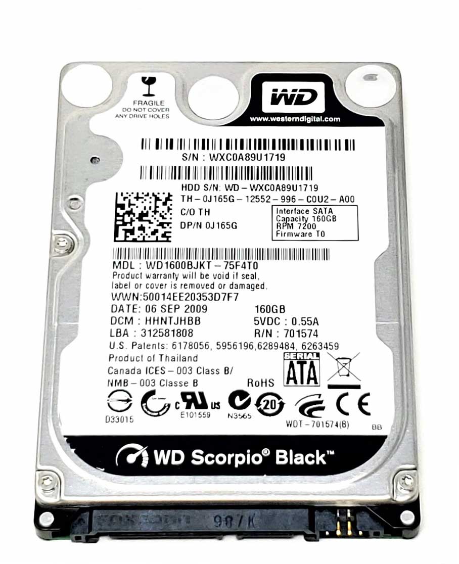 Refurbished WesternデジタルWD Scorpioブラックwdbekt ?GB 2.5