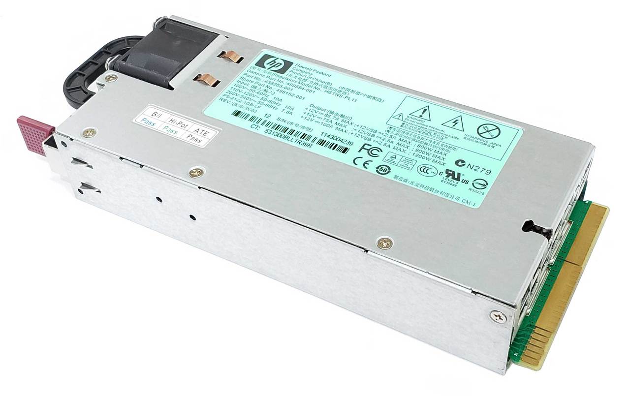 Hewlett-Packard (HP) HSTNS-PL11 - 1200W Common Slot CS Silver Hot Plug Power Supply for G6 G7 Servers