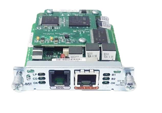 Cisco HWIC-ADSL-B/ST - 2-port HWIC w/ 1-port ADSLoPOTS and 1-port ISDN BRI-S/T Cisco Router High-Speed WAN Interface card