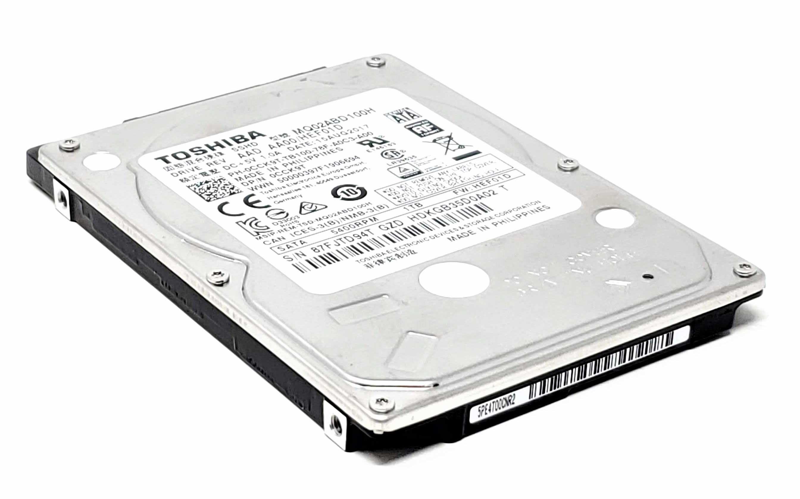 Toshiba MQ02ABD100H - 1TB 5.4K RPM SATA 9.5mm 2.5