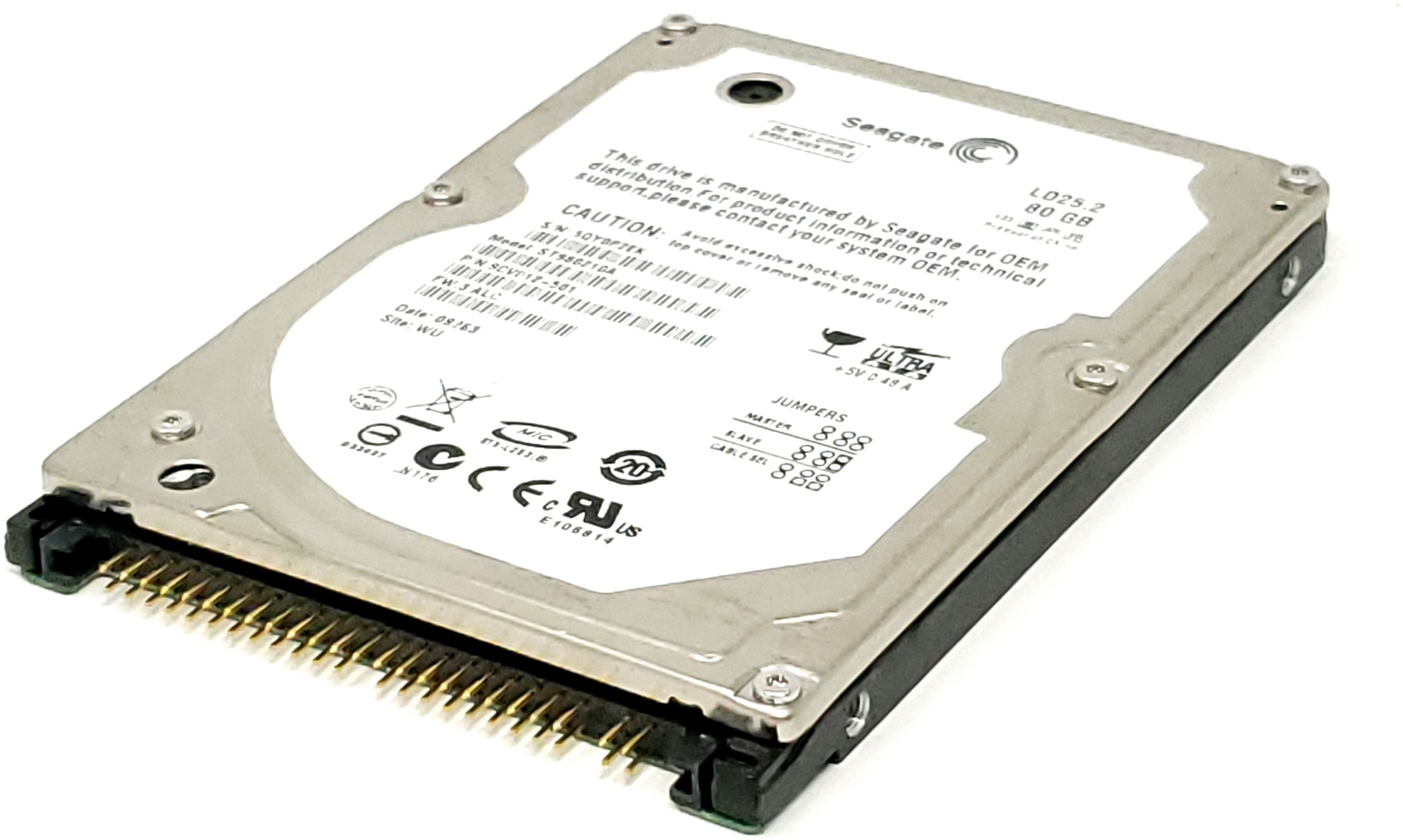 J5493 - 80GB 5.4K RPM IDE PATA EIDE ATA 2.5" Laptop Hard Drive