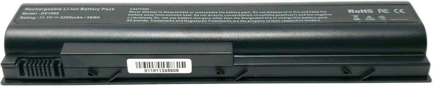 391883-001 - 6-Cell Battery for HP DV1000 DV4000 DV5000 V5000 V2000 M2000 G3000 G5000 ZT4000 ZE2000 NX4800