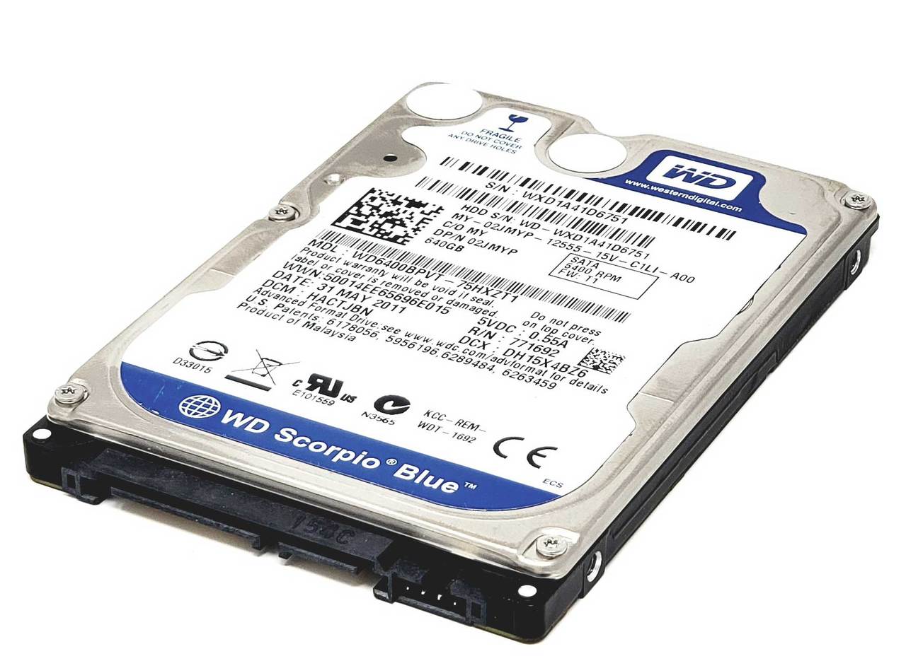 Western Digital WD6400BPVT-24HXZT1 - 640GB 5.4K RPM SATA 2.5" Hard Drive