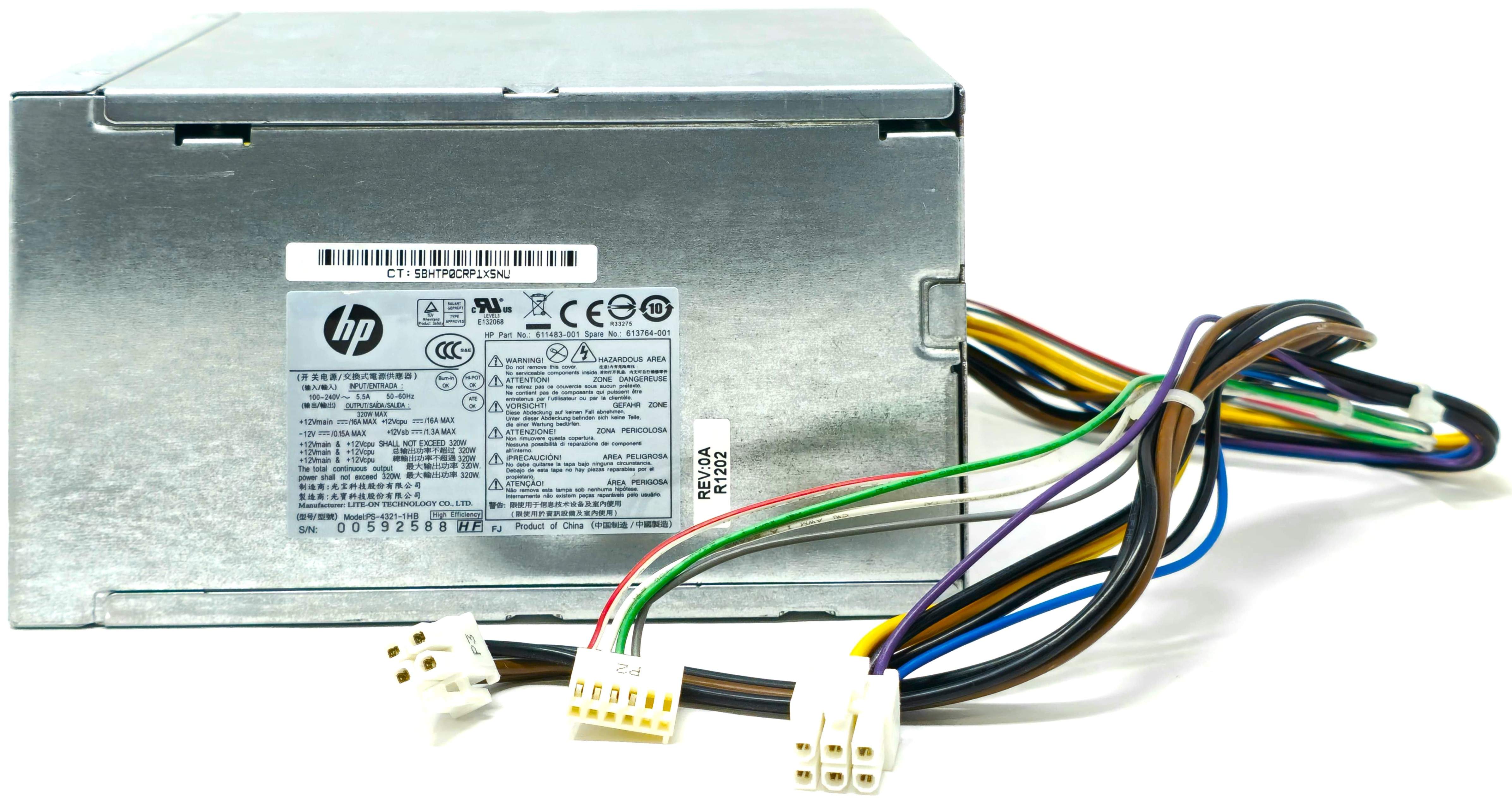 HP CFH0320AWWA - 320W Power Supply for HP Pro 6000 6200 6300 Elite 8000 8100 8200 8300