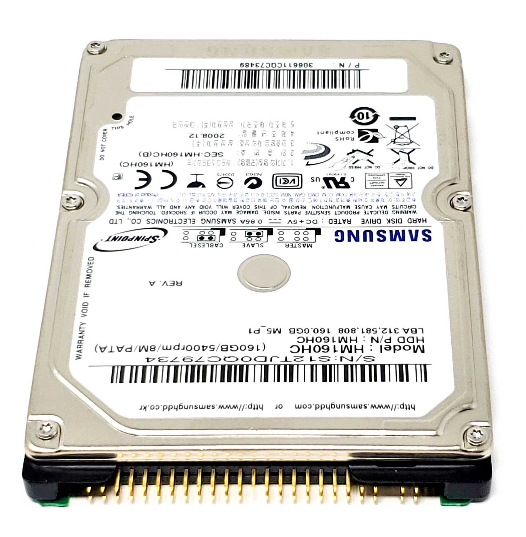 Samsung HM160HC - 160GB 5.4K RPM IDE 2.5