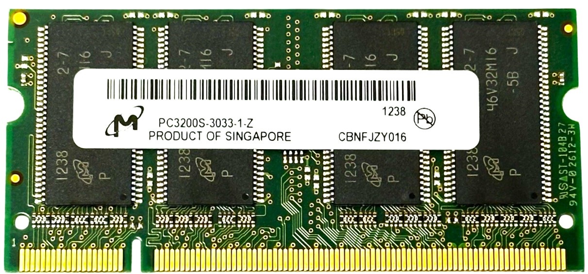 256MB 400Mhz PC3200 DDR 200-Pin SO-DIMM Laptop Memory Module - CPU