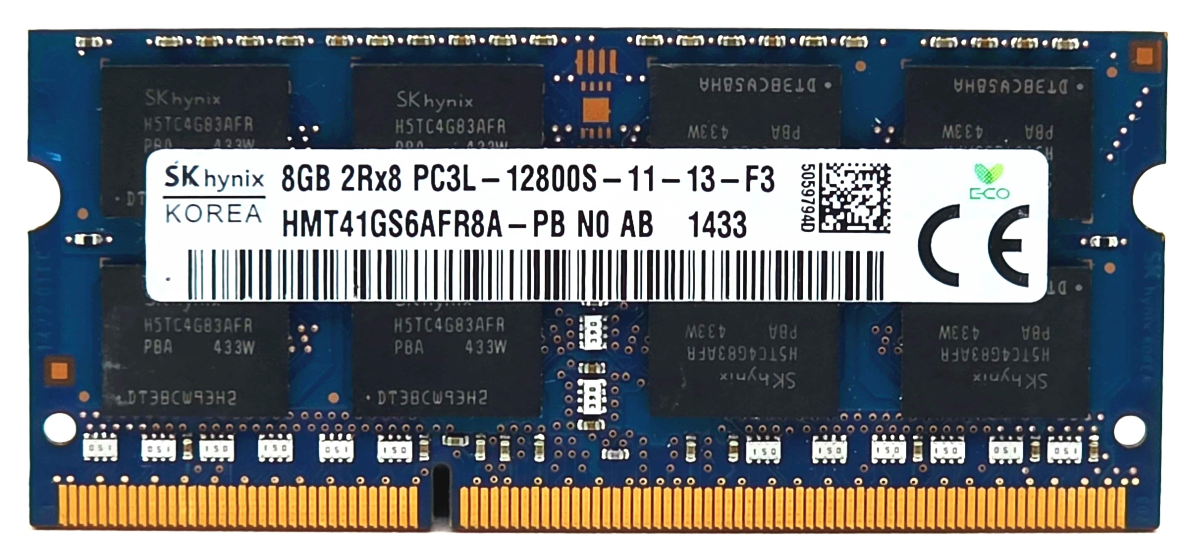 Hynix HMT41GS6BFR8A-PB - 8GB (1x8GB) 1600Mhz PC3L-12800S DDR3-1600