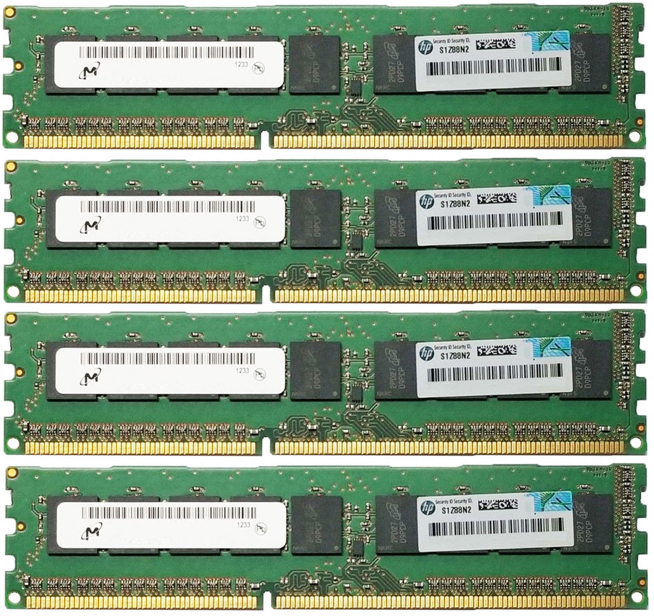 Servers - ECC Memory: HP - 16GB (4x4GB) PC3-12800E 16000Mhz 1.5V Unbuffered ECC DDR3 240-Pin Memory Ram for Servers CPU Medics