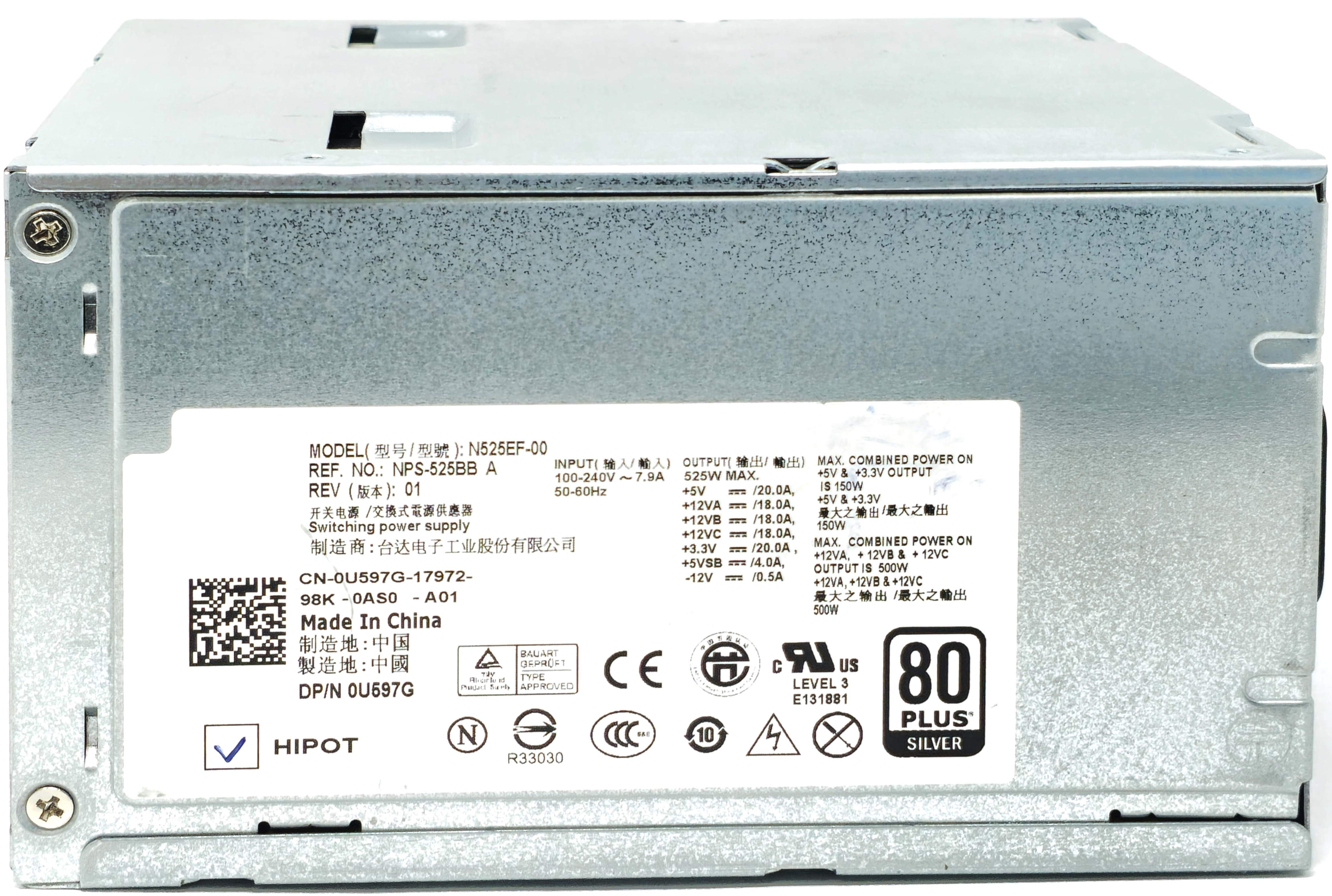 U597G - 525W Power Supply for Precision T3500 U597G - 525W Power Supply for Precision T3500