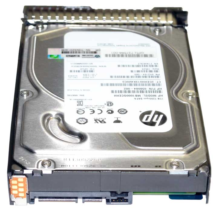 Hewlett-Packard (HP) 657749-001 - 1TB 7.2K RPM 6G MDL LFF 3.5" SATA Hard Disk Drive (HDD) with Smart Carrier