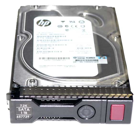 Hewlett-Packard (HP) 657749-001 - 1TB 7.2K RPM 6G MDL LFF 3.5" SATA Hard Disk Drive (HDD) with Smart Carrier