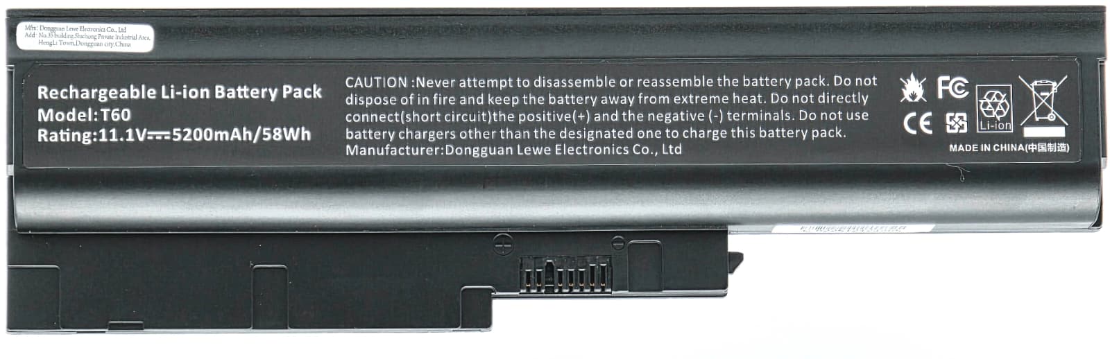 42T4651 - 6-Cell 41+ Replacement Battery Compatible with IBM ThinkPad T60 T61 R60 R61 Z61 T61p T60p T500 W500 SL500