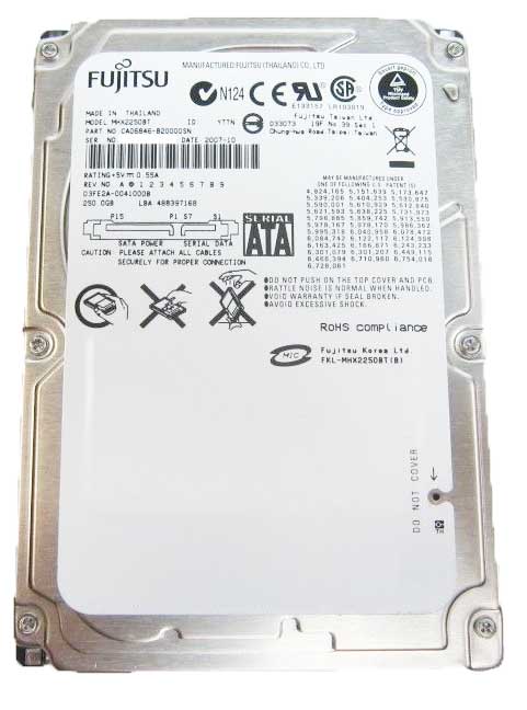Fujitsu CA06846-B210000T - 250GB 4.2K RPM 8MB SATA 12.5mm 2.5" Hard Drive
