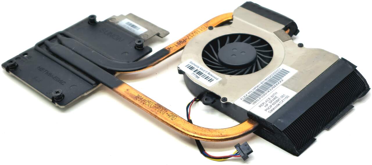 HP 650847-001 - CPU Fan Heatsink Assembly for DV6-6000 DV7-6000