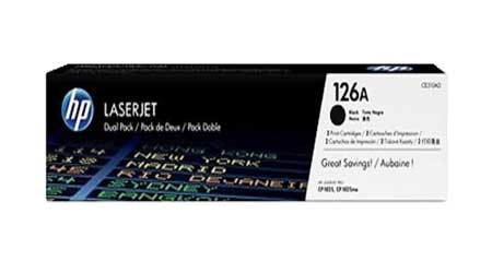 HP CE310AD - Black 1200 Yield # 126A Toner Cartridge Dual Pack