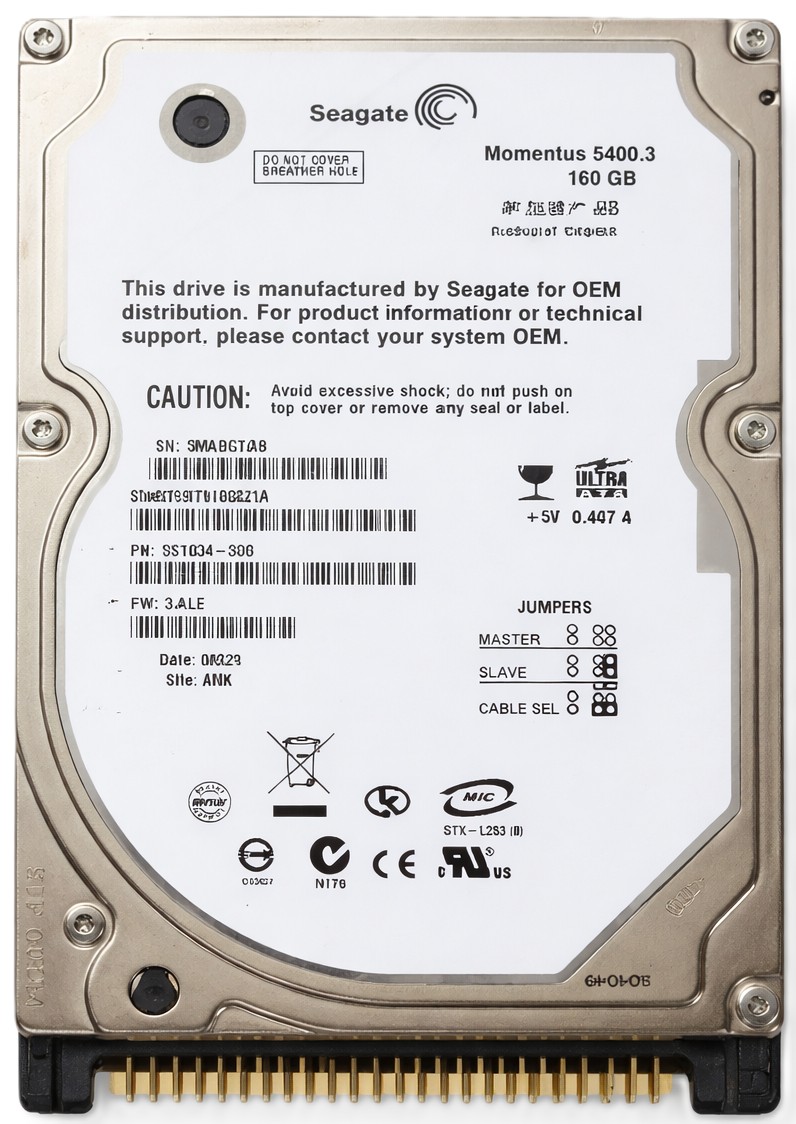 Seagate 9S1034-508 - 160GB 5.4K IDE 2.5" Hard Disk Drive (HDD)