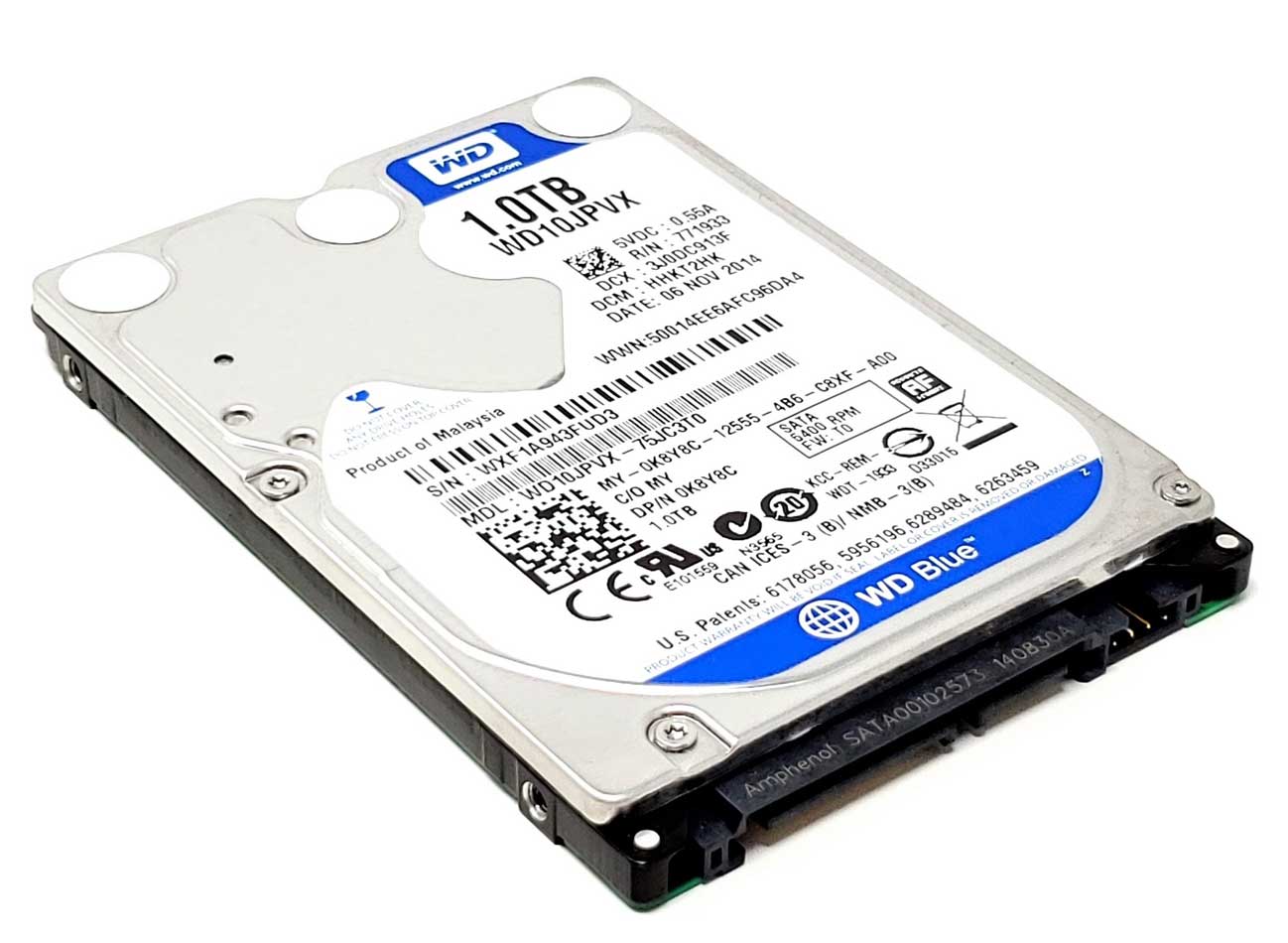 Western Digital WD10JPVT-60A1YT0 - 1TB 5.4K RPM SATA 9.5mm 2.5