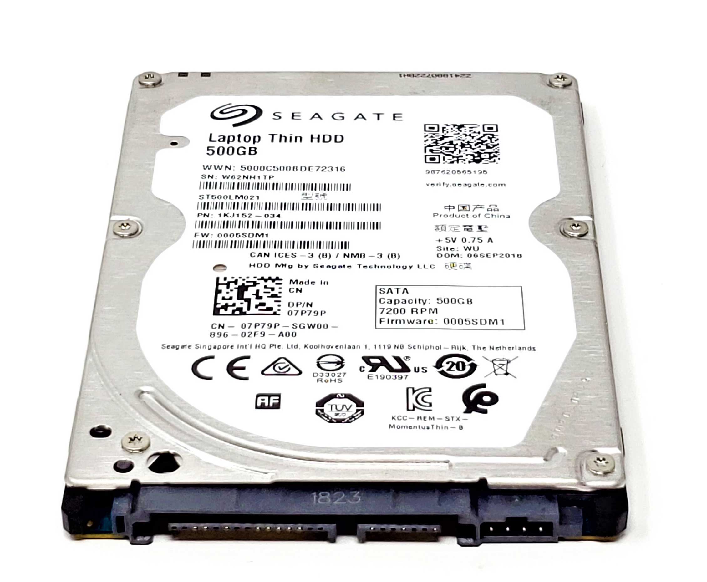 Seagate 1KJ152-070 - 500GB 7.2K RPM SATA 7mm 2.5