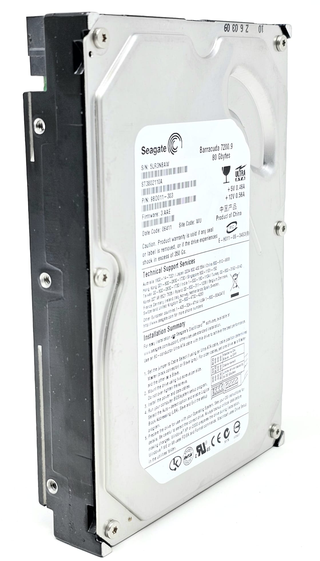 Seagate ST380020A - 80GB 5.4K IDE 3.5" Hard Disk Drive (HDD)