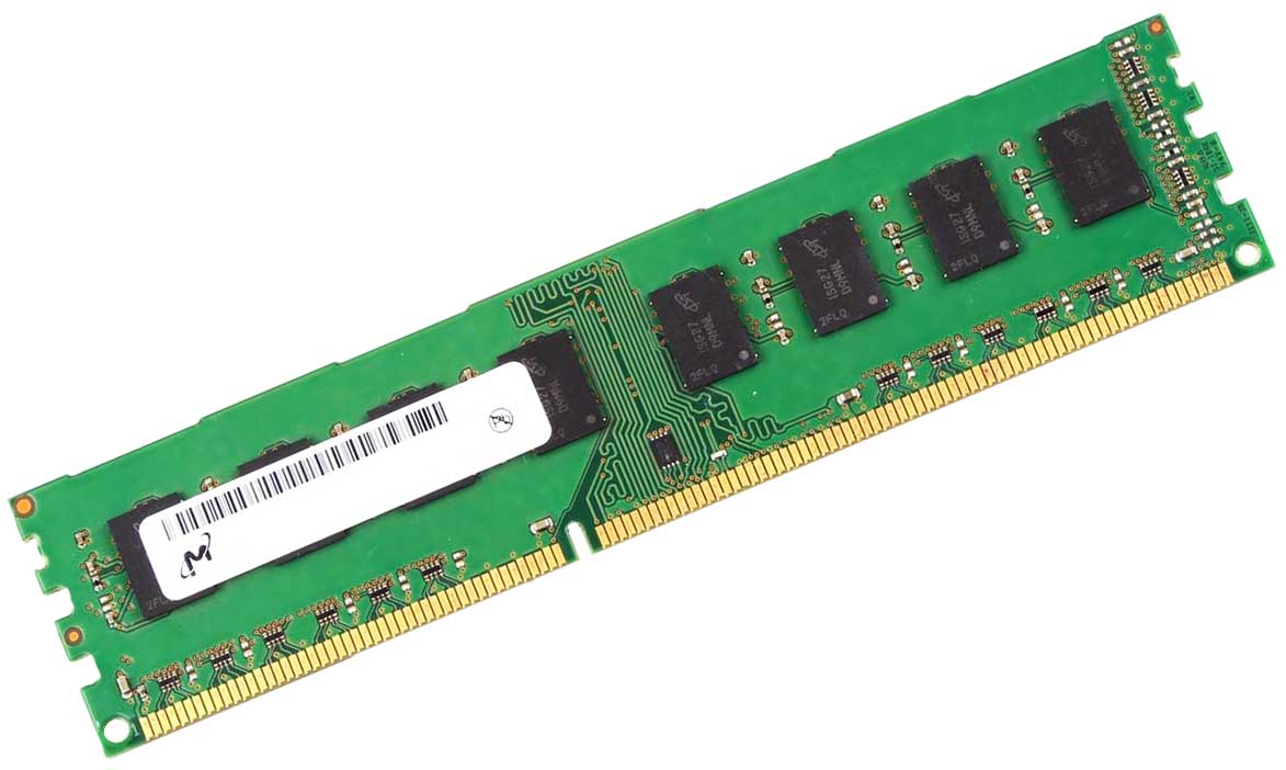 Desktop - 240-Pin DIMM: Micron MT16JTF25664AZ-1G1F1 - 2GB (1x2GB) 1066Mhz PC3-8500U DDR3-1066 240-Pin Desktop Ram Memory