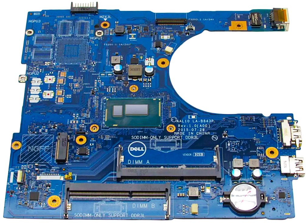 W45H6 - Motherboard for Inspiron 15 (5558) 14 (5458) 17 (5758)