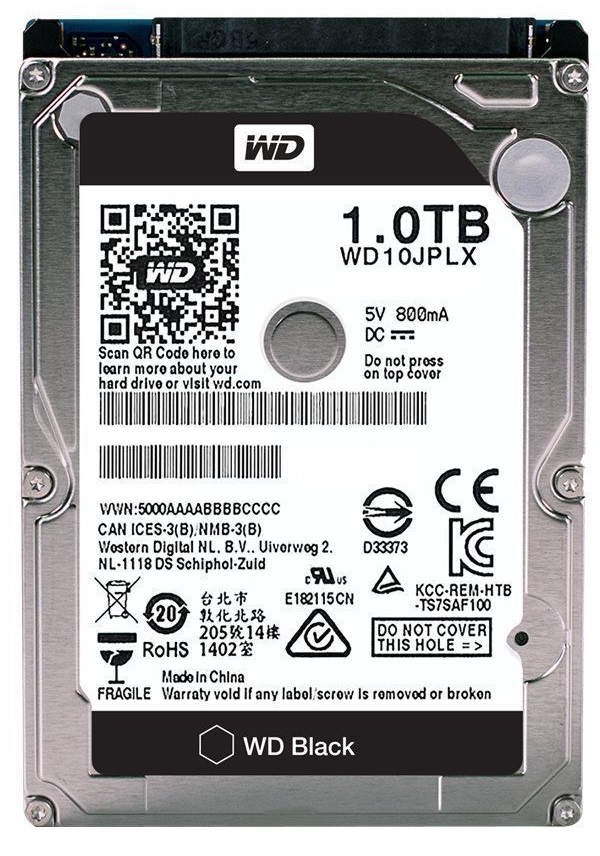 Western Digital WD10JPLX - 1TB 7.2K RPM SATA 9.5mm 2.5" Hard Drive