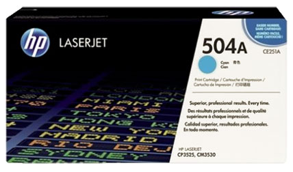 HP CE251A - Cyan 7000 Yield # 504A Toner Cartridge