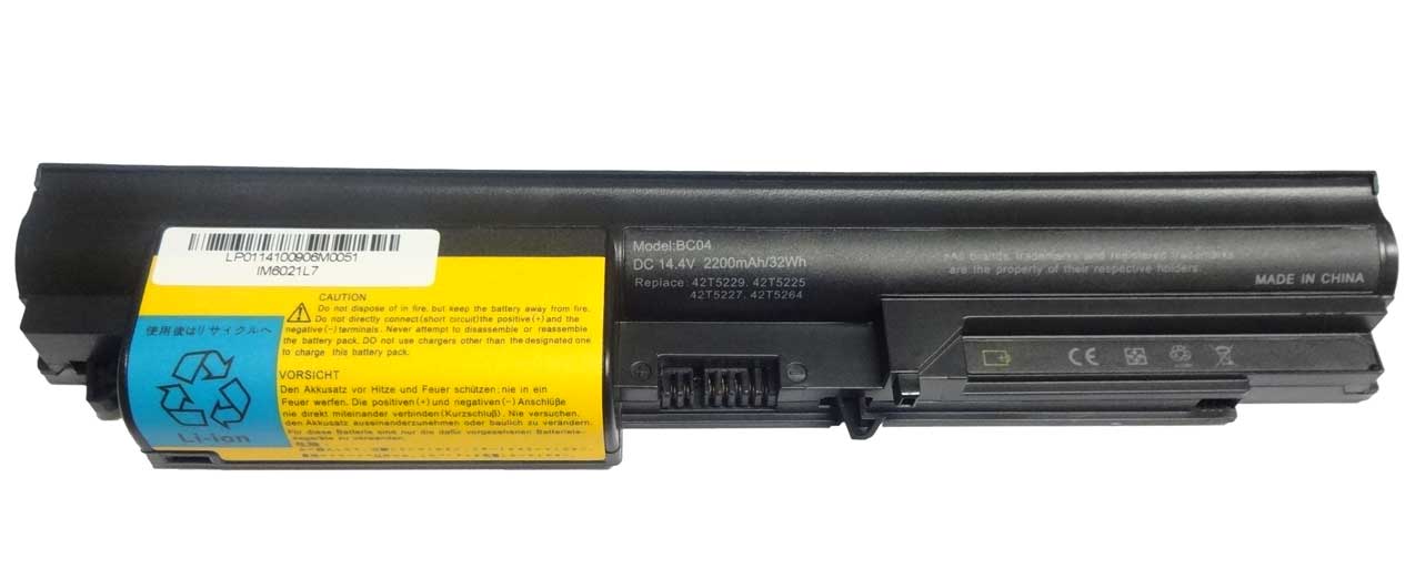 IBM / Lenovo 41U3196 - 37Whr 14.4V 4-Cell Lithium-Ion Replacement Battery for Lenovo ThinkPad T61, R61, T400, R400 Laptops