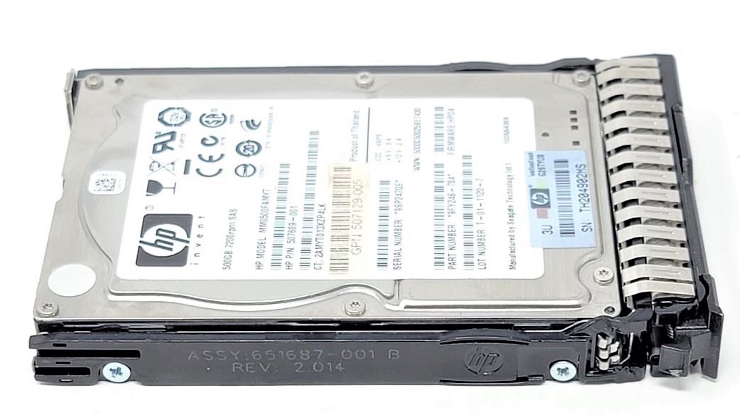 Hewlett-Packard (HP) MM0500FBFVQ-SC - 500GB 7.2K RPM 6G SC SAS SFF 2.5" Hard Disk Drive (HDD)
