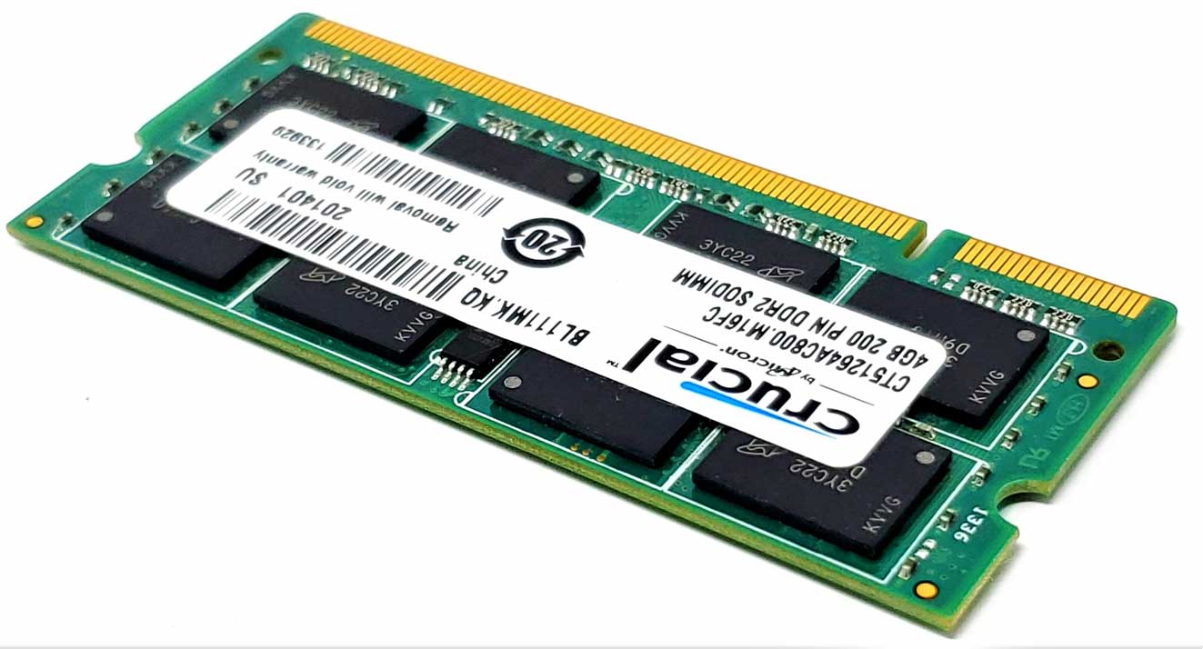 HP 495054-001 - 4GB (1x4GB) 800Mhz PC2-6400S 1.8V 200-Pin SODIMM Laptop Ram Memory