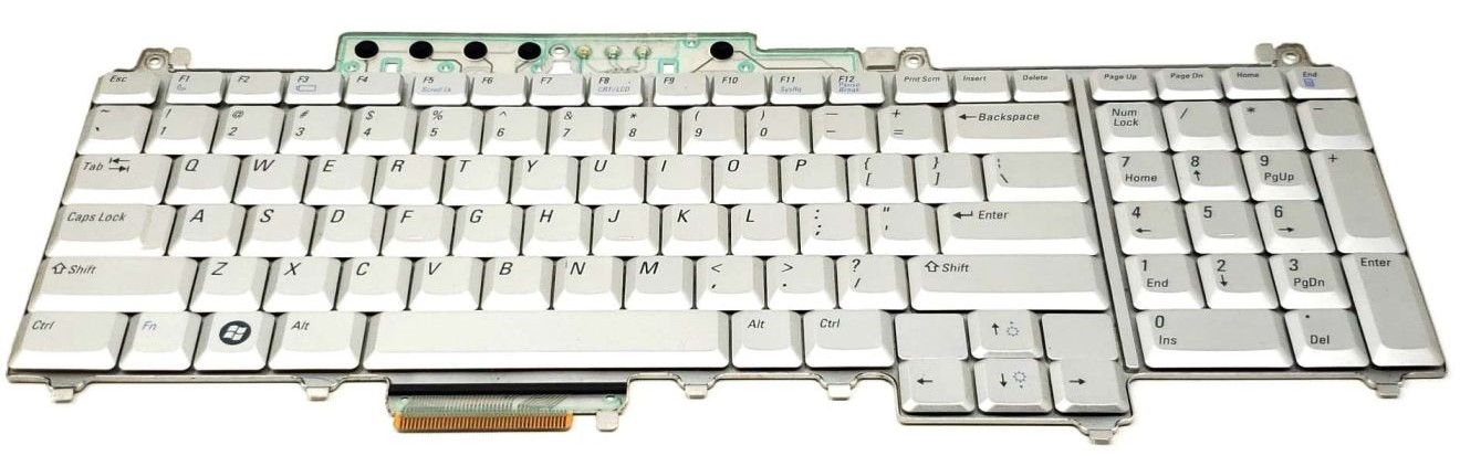 UW739 - Silver Keyboard US Layout For Inspiron 1720 1721 XPS M1720 M1730