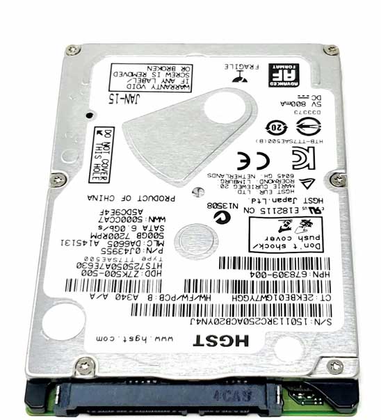 Lenovo 00HM734 - 500GB 7.2K RPM SATA 7mm 2.5" Hard Drive