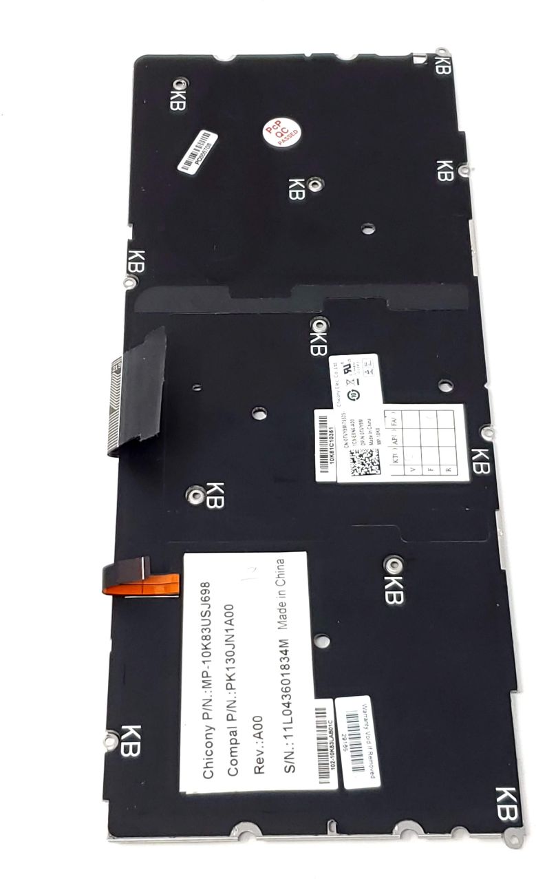 MP-10K83USJ698 - Silver Backlit Keyboard for XPS 14z L412z