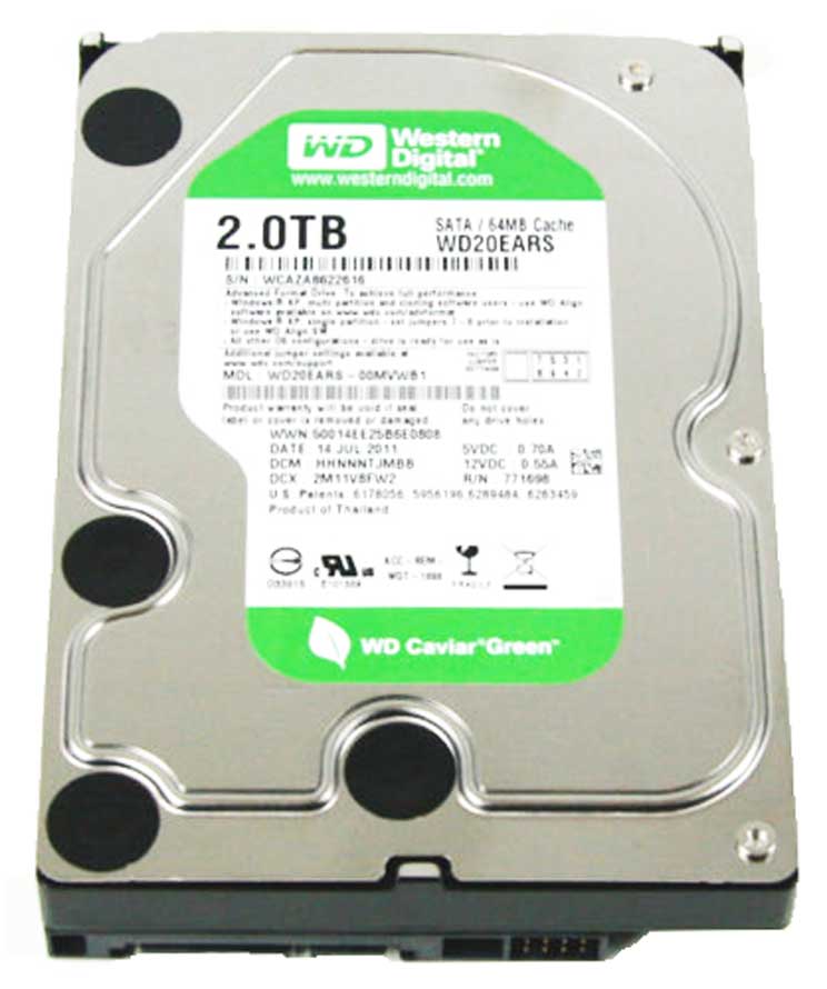 Western Digital WD20EARS-22MVWB0 - 2TB 5.4K RPM 64MB Cache SATA 3.5