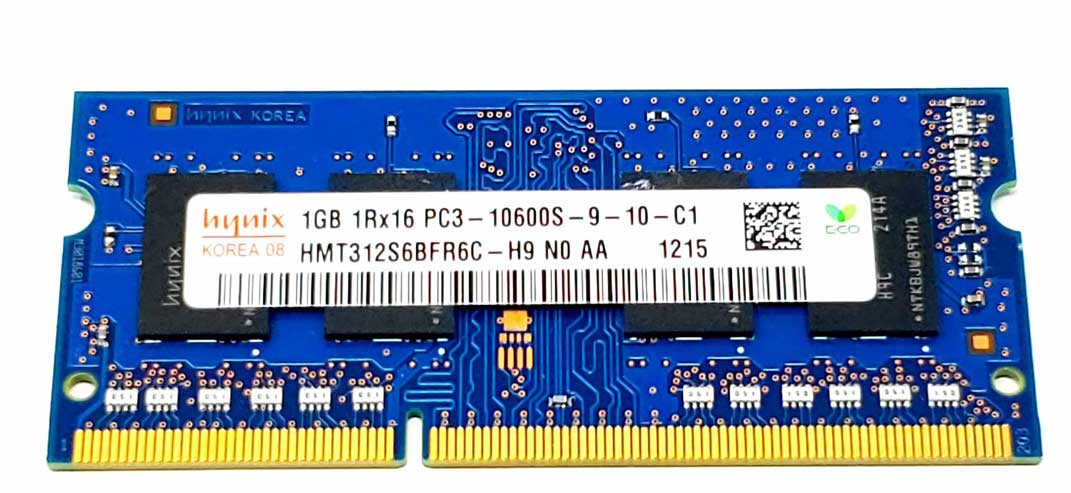 11012427 - 1GB 1333Mhz PC3-10600S DDR3-1333 204-Pin SODIMM Laptop Memory Ram