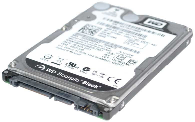 W94DJ - 250GB 7.2K RPM SATA 2.5" Hard Drive