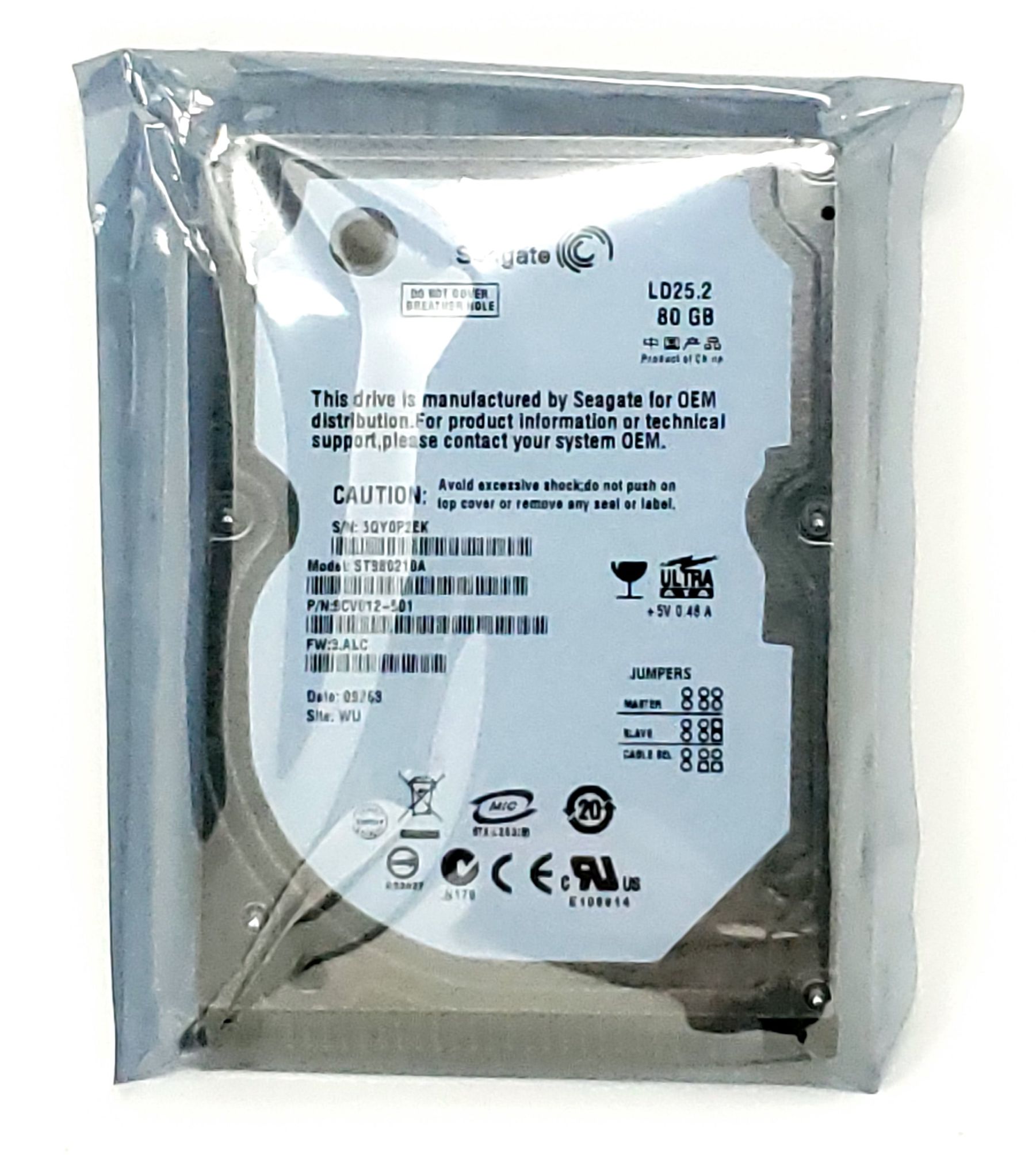 HP 487709-001 - 80GB 5.4K RPM IDE PATA EIDE ATA 2.5" Laptop Hard Drive