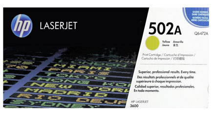 HP Q6472A - Yellow 4000 Yield # 502A Toner Cartridge