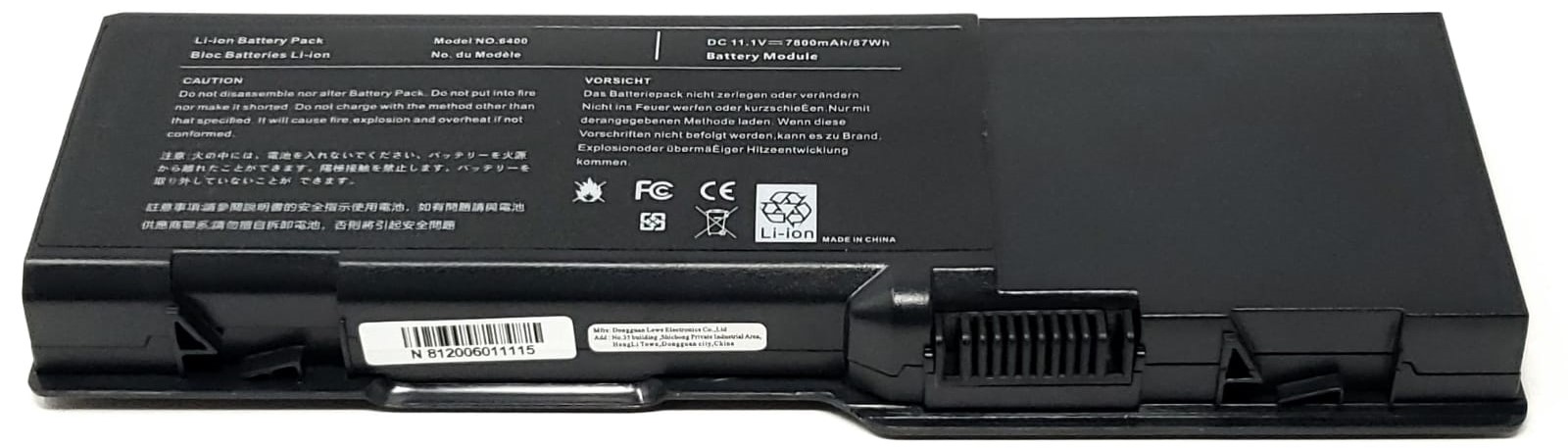 WCLPBDL1500H - 9-Cell Battery for Inspiron 6100 6400 E1505 E1501 Latitude 131L Vostro 1000 WCLPBDL1500H - 9-Cell Battery for Inspiron 6100 6400 E1505 E1501 Latitude 131L Vostro 1000